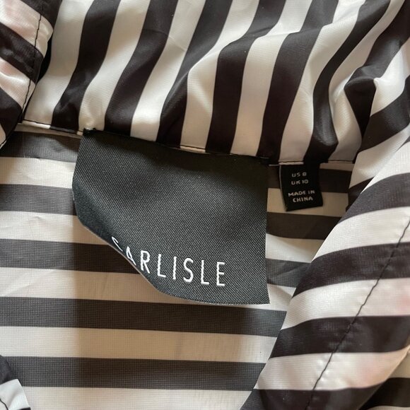 Carlisle Womens Striped Jacket Size 8 UK 10 Nylon & Polyester Black & White With - Picture 2 of 11